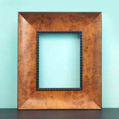 Rectangular Poplar Burl Wood Frame