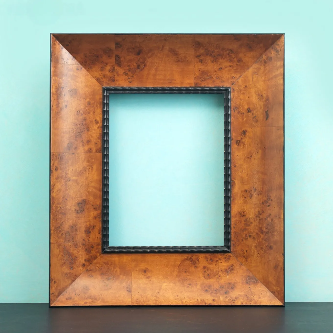 Rectangular Poplar Burl Wood Frame