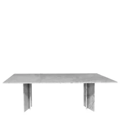 Rectangular Terry Table in White Marble