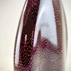 Red & White Filigree Murrine Tall Vase