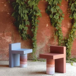 Red Alberoni Stool Design By Patricia Urquiola