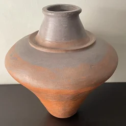 Red and black stoneware decorative Vase n.88