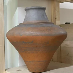 Red and black stoneware decorative Vase n.88