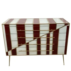 Red and White Dresser