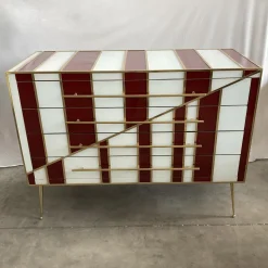 Red and White Dresser