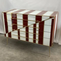 Red and White Dresser