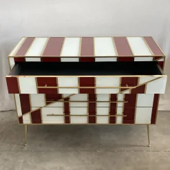 Red and White Dresser