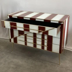Red and White Dresser