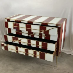Red and White Dresser