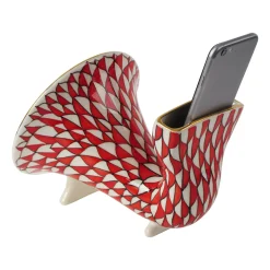 Red and White Smartphone Amplifier