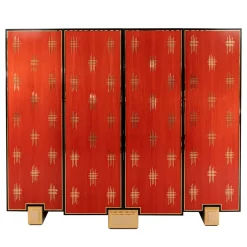 Red Bolivar Wood Bar Cabinet