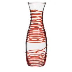 Red Decanter with Stripes
