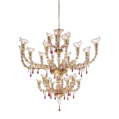 Red Drops Ca' Rezzonico Chandelier