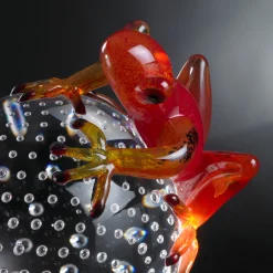 Red Glass Frog On Sphere