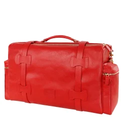Red Leather Weekender Jones