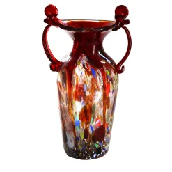 Red Murano Glass Amphora Vase