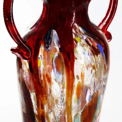 Red Murano Glass Amphora Vase