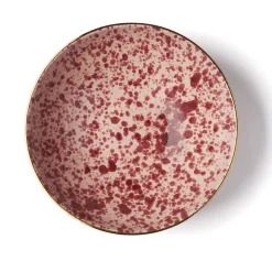 Red Pois Ceramic Serving Bowl