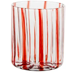 Red Stripes Glass