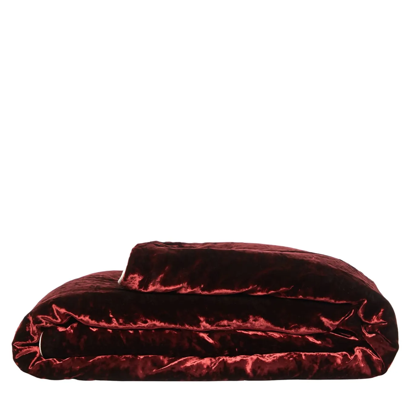 Red Velvet & Linen Blanket