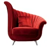 Red Velvet Shell Armchair
