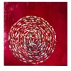 Red Vortex Velvet Hand-Painted Tapestry