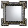 Redor Black Wall Mirror with gold leaf