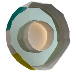 Reflections Ring Aura 50 Yellow And Green Mirror-Lamp