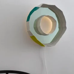 Reflections Ring Aura 50 Yellow And Green Mirror-Lamp