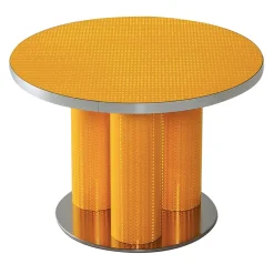 Reflective Collection - Orange round coffee table