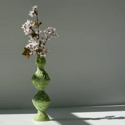 Reginetta Textured Green Bud Vase