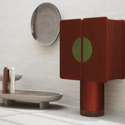 Regis 2-Door Coppery Bar Cabinet