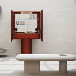 Regis 2-Door Coppery Bar Cabinet