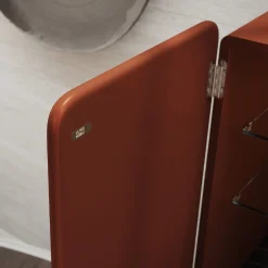 Regis 2-Door Coppery Bar Cabinet