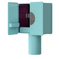 Regis 2-Door Turquoise Bar Cabinet