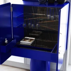 Regis 2-Door Ultramarine-Blue Bar Cabinet