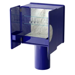 Regis 2-Door Ultramarine-Blue Bar Cabinet