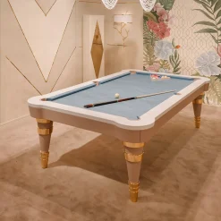 Regis powder blue pool table by Pino Vismara