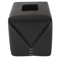Regular Cubic Black Tissue Box by Oscar Maschera