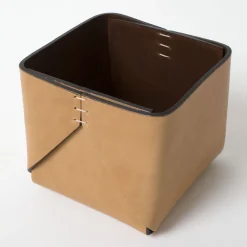 Regular Cubic Khaki Basket by Oscar Maschera