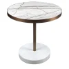 Rene Bistro Table in Bianco Nuvolato Lost Stone by Piero Lissoni