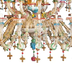 Rezzonico A Barca 50-Light Polychrome Chandelier