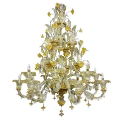 Rezzonico-style Gold and Crystal Chandelier #3