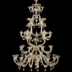 Rezzonico-style Gold and Crystal Chandelier #2