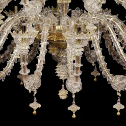 Rezzonico-style Gold and Crystal Chandelier #2