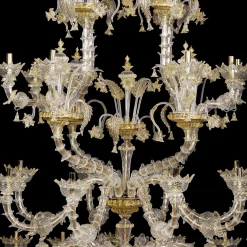 Rezzonico-style Gold and Crystal Chandelier #2