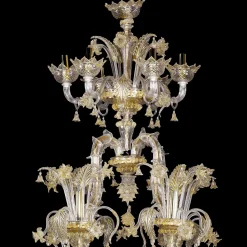 Rezzonico-style Gold and Crystal Chandelier #2