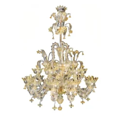 Rezzonico-style Gold and Crystal Chandelier #6