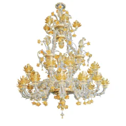 Rezzonico-style Gold and Crystal Chandelier #4