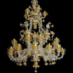 Rezzonico-style Gold and Crystal Chandelier #4